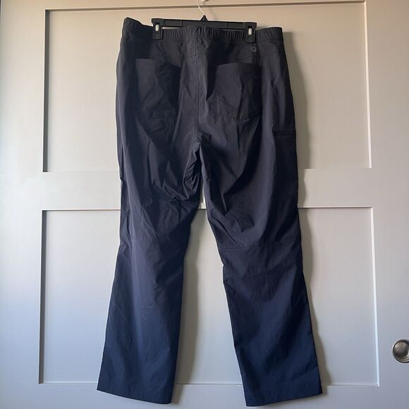 Marmot Pants Mens Sz 40 Hiking Outdoor  Black Belted Nylon Camping Zip Pockets - Picture 2 of 13